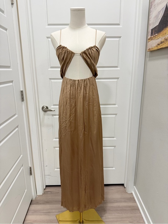 Zara Dresses & Skirts - Zara Cutout Burnished Gold Dress